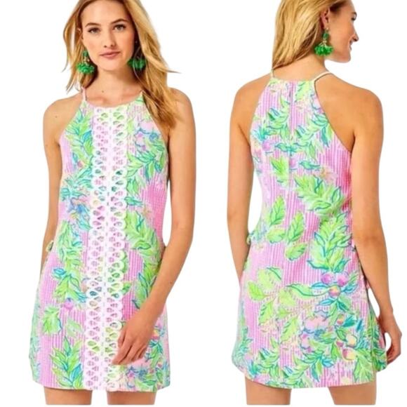 LILLY PULITZER NWOT PEARL ROMPER MULTI DON'T STOP BELEAFING, SIZE 4 MSRP $178 - Picture 3 of 8